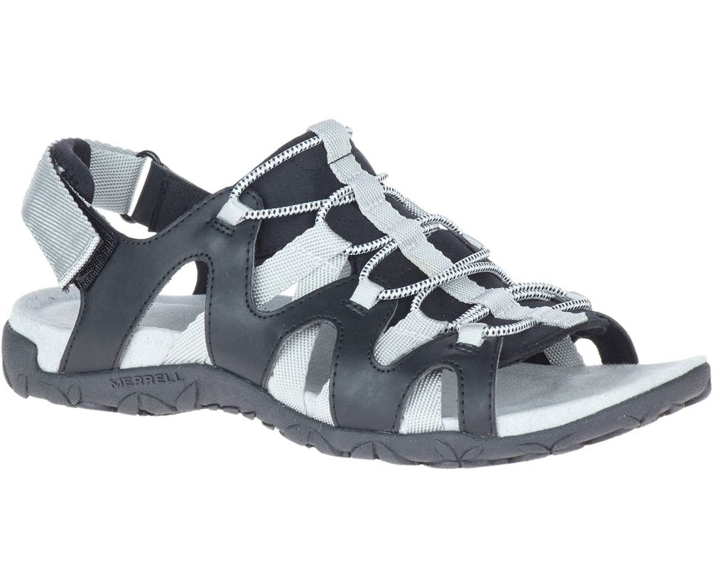 Sandalias Mujer - Merrell Terran Cage Backstrap - Blancas/Negras - YCRN-40795